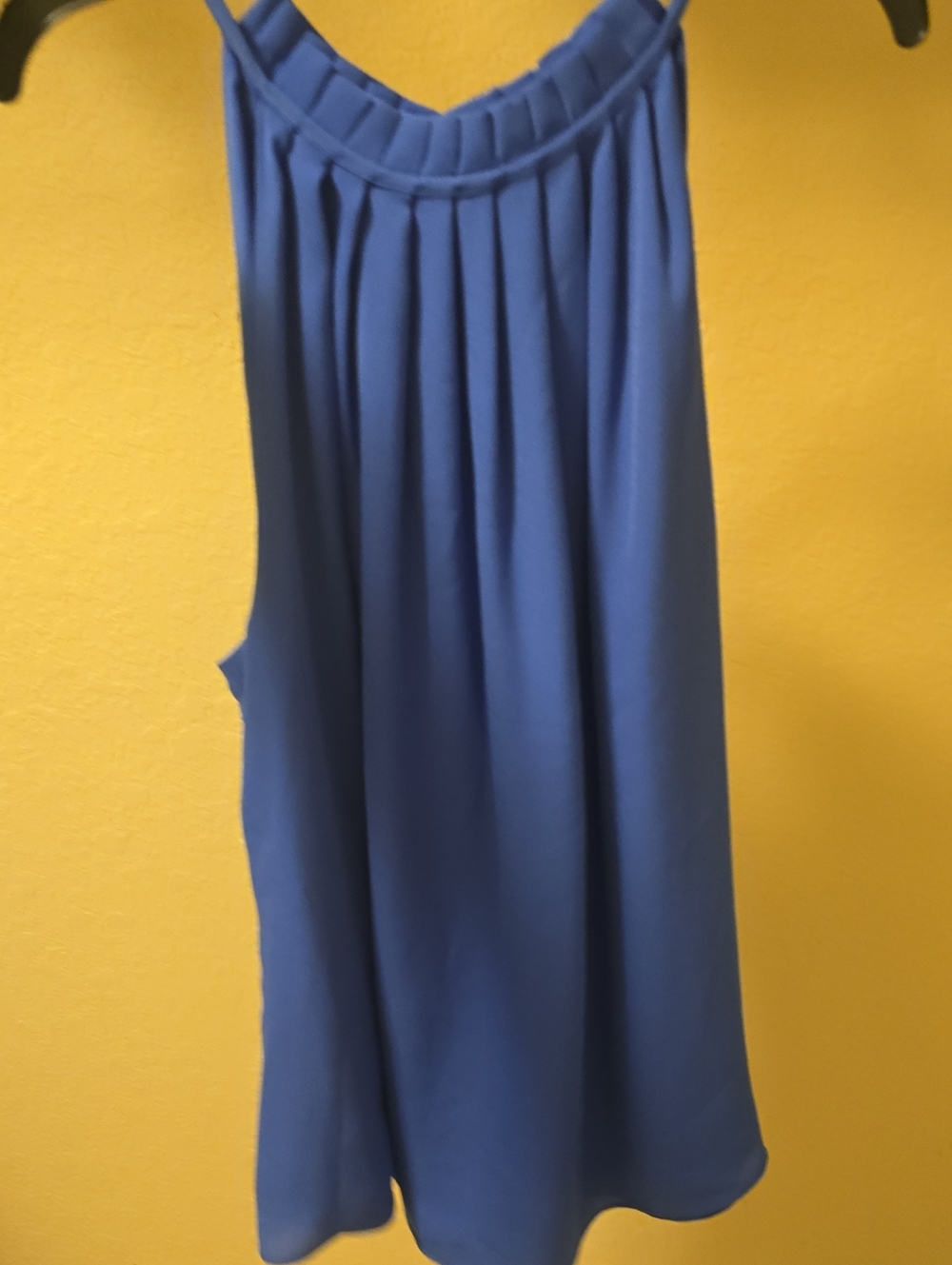 Versona Royal Blue Pleated Blouse